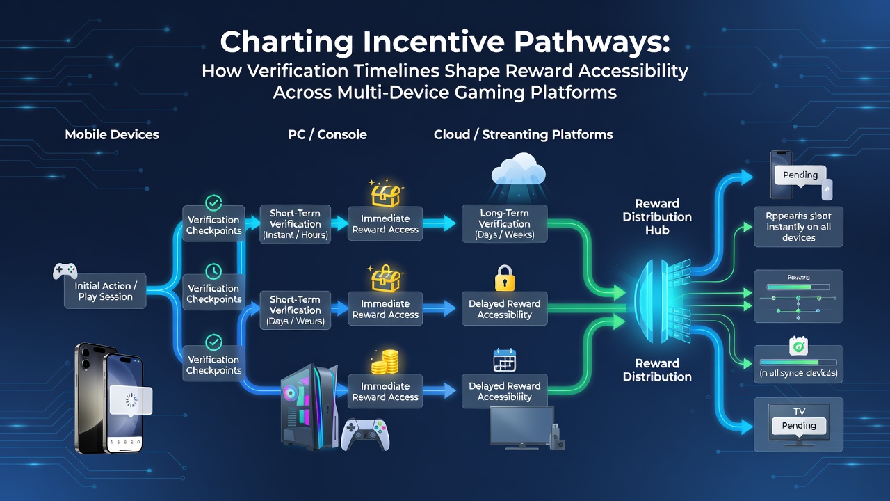 Diagramm zeigt Verifizierungszeitpläne und Belohnungszugang über verschiedene Gaming-Geräte hinweg in Juni 2026