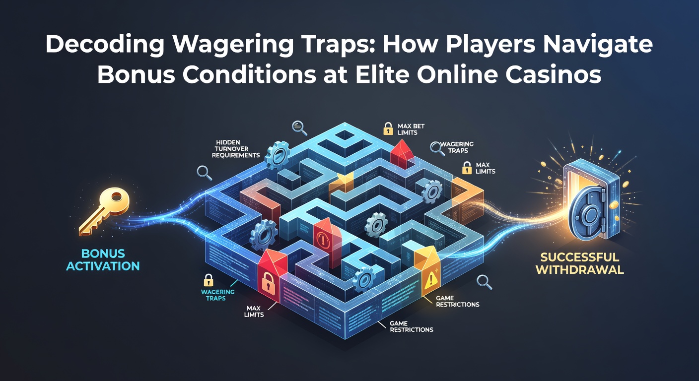 Spieler analysiert Bonusbedingungen auf einem Tablet vor einem Casino-Hintergrund, symbolisiert die Navigation durch komplexe Regeln