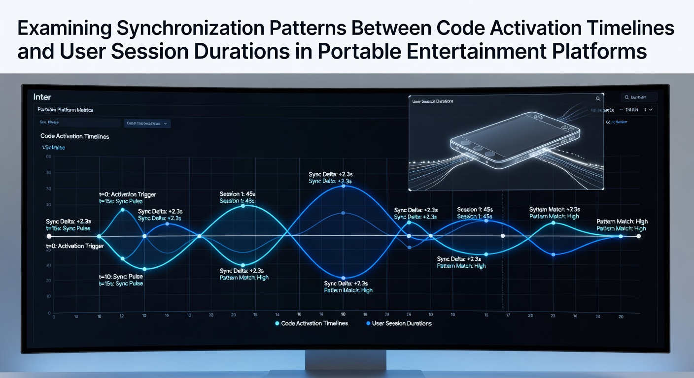 Diagramm zeigt Synchronisationsmuster von Code-Aktivierungen und Sitzungsdauern auf mobilen Plattformen