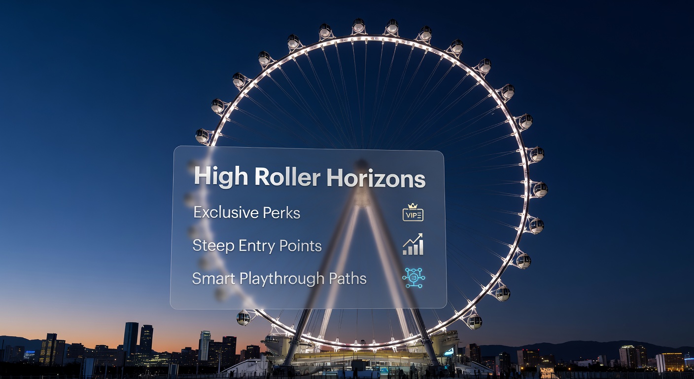 Ein elegantes Casino-Innenraum mit High-Roller-Tischen und VIP-Bereich, beleuchtet von Kristallleuchtern